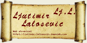 Ljutimir Lalošević vizit kartica